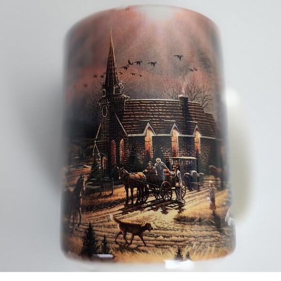 Terry Redlin 1995 "God Shed His Grace On Thee" Wildlife  Coffee Mug Collectible - Picture 1 of 7